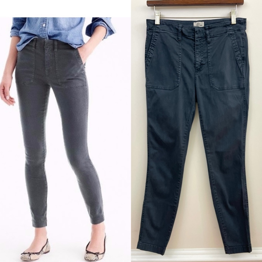 J. Crew Cargo Toothpick Pants in Thunder Grey, EUC